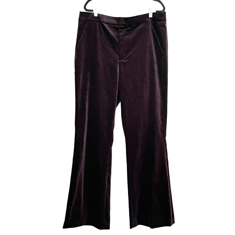 ALC Sophie Mid Rise Straight Velvet Pants Size 14 NEW
